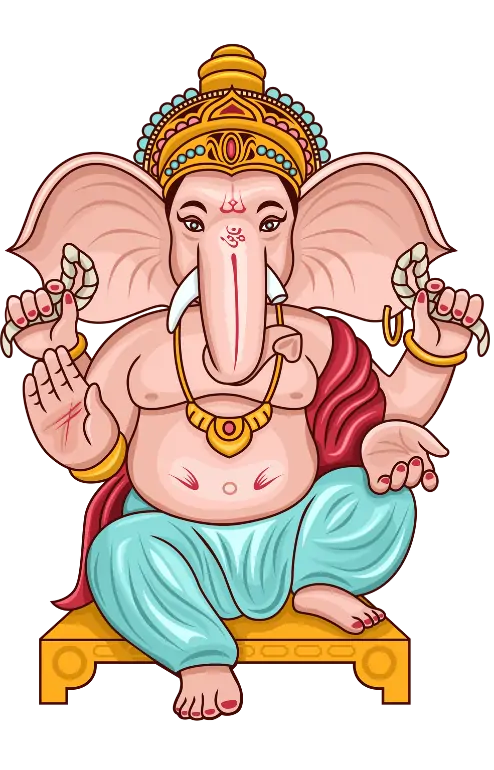 Lord Ganesha artwork for Ganesh Puja with Hindi pandit in Bangalore